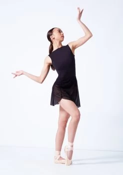 Move Dance Magnolia Gathered Mini Skirt -Dance Costume Store mor0031 black front 2 02182.1681806928