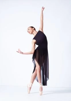 Move Dance Amaya Asymmetric Skirt -Dance Costume Store mor0033 black front 2 19818.1681806937