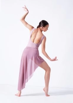 Move Dance Amaya Asymmetric Skirt -Dance Costume Store mor0033 frenchmauve back 2 96619.1681806937