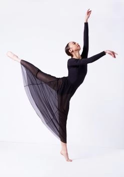 Move Dance Elise Long Skirt -Dance Costume Store mor0034 black front 2 89156.1681806947