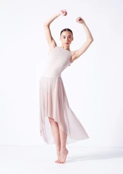 Move Dance Valerie High Low Skirt -Dance Costume Store mor0035 latte front 2 04737.1681806946