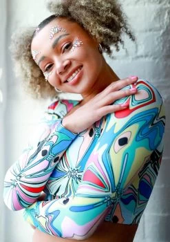 Move Dance Estella Square Neck Crop Top - Marble 11 Move Dance Estella Square Neck Crop Top - Marble -Dance Costume Store mos0910 mar front 4t 68419.1690450583