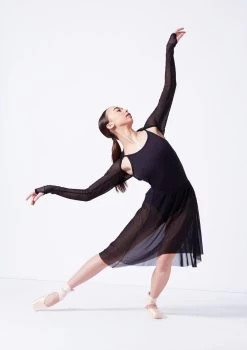 Move Dance Quinn Mesh Shrug -Dance Costume Store moz0041 black front 1 95213.1681806980