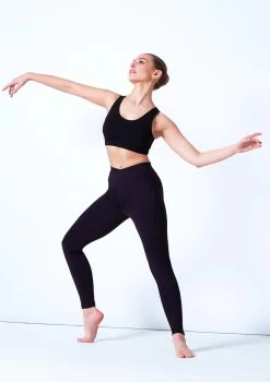 Move Dance Katie Bra Top -Dance Costume Store moz0227tur black front 2 94145.1678884893
