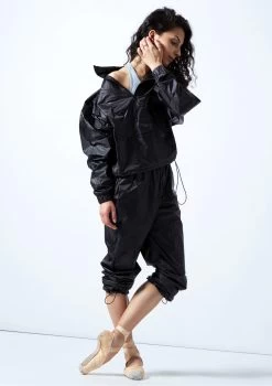 Move Dance Regina Heat Retention Jacket -Dance Costume Store moz0400 black front 2 95631.1692921422