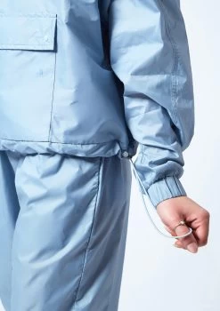 Move Dance Regina Heat Retention Jacket -Dance Costume Store moz0400 paleblue close up front 1 93859.1678884932