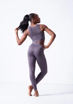 Move Dance Isabelle Seamless Tank Crop Top -Dance Costume Store moz0502 sharkgrey back 18371.1684799004