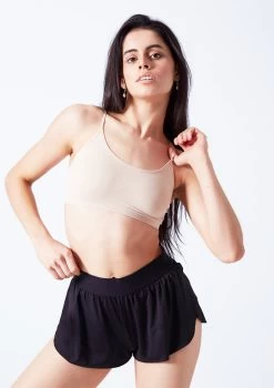 Move Dance Beatrix Seamless Bra - 2 Pack -Dance Costume Store moz0507 sand close up front 46694.1676074696