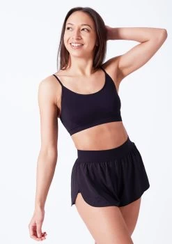 Move Dance Beatrix Seamless Bra - 2 Pack -Dance Costume Store moz0509 black close up front 88608.1676074680