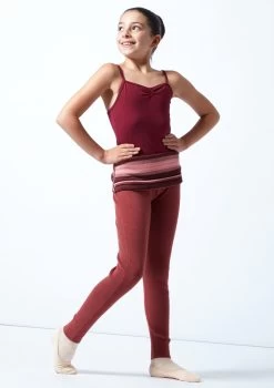 Move Dance Teen Fairytale Striped Knit Dance Warm Up Suit -Dance Costume Store moz5713 rasp front 2 42299.1678885159