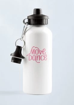 Move Dance Water Bottle -Dance Costume Store sf183 pink front 23656.1678885506