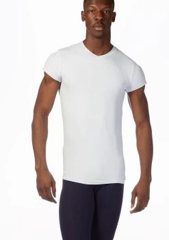 So Danca Mens V-Neck T-Shirt -Dance Costume Store so e 11051 so danca mens v neck t shirt white front thumbnail T 43398.1698810475