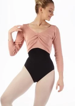So Danca V-neck Ballet Wrap -Dance Costume Store so e 11200 so danca v neck ballet wrap pink front thumbnail T 31573.1698810713