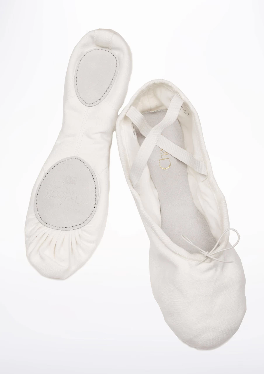 Freed Men's Canvas Split Sole Ballet Shoe - White 4 Freed Men's Canvas Split Sole Ballet Shoe - White - Image 2