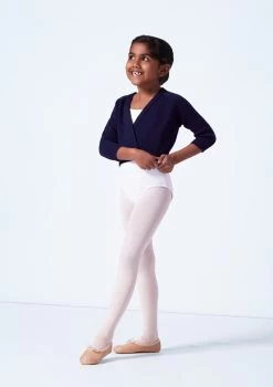 Tappers & Pointers Kids Knit Ballet Wrap 22 Tappers & Pointers Kids Knit Ballet Wrap -Dance Costume Store taxclsn navy front 1 26359.1683935998