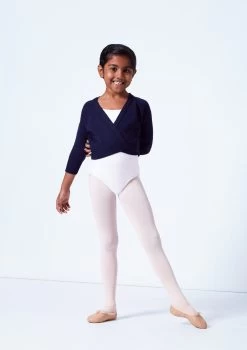 Tappers & Pointers Kids Knit Ballet Wrap 21 Tappers & Pointers Kids Knit Ballet Wrap -Dance Costume Store taxclsn navy front 2 06396.1683935998