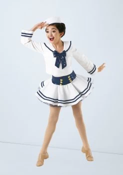 Weissman Bon Voyage Skirt -Dance Costume Store wn 2 10408 weissman bon voyage skirt white front T 34737.1698840248