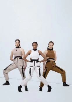 Weissman Mock Neck Cutout Waist Top