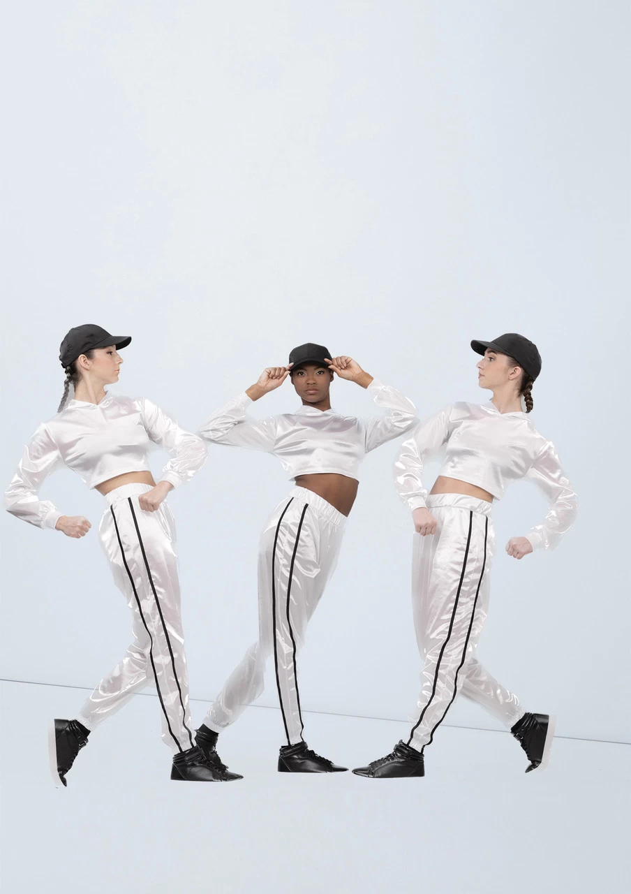 Weissman Satin Cropped Hoodie 3 Weissman Satin Cropped Hoodie