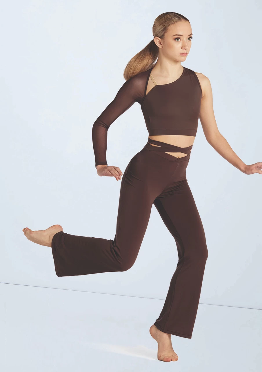 Weissman Asymmetric Mesh Sleeve Crop 8 Weissman Asymmetric Mesh Sleeve Crop - Image 6